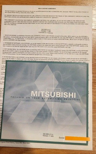 Mitsubishi dev c1u - mitsubishi, gx-dev-c1u